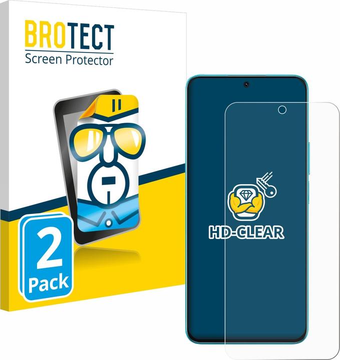 Actual product image BROTECT Screen Protector Clear (2 Piece, Honor X8a)