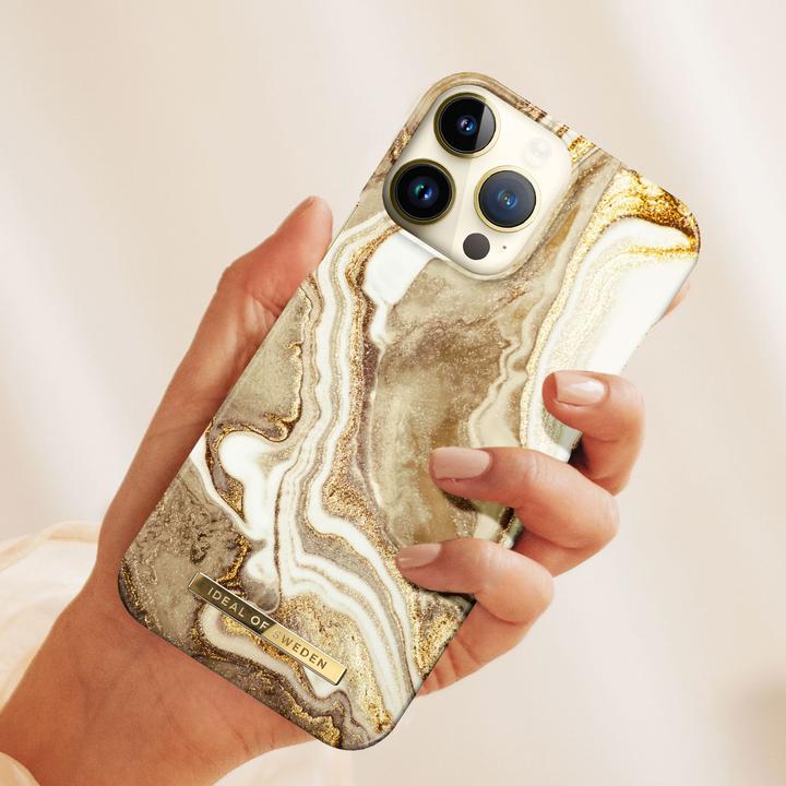 Actual product image iDeal Of Sweden Designer Cover Golden Sand Marble (Apple iPhone 14 Pro)