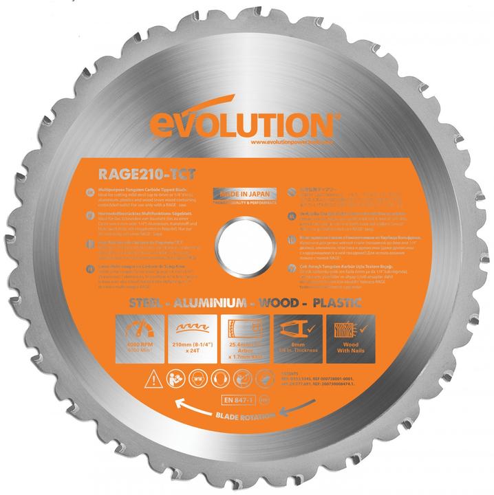 Immagine prodotto Evolution Lama circolare per Rage 3 "S" 210 mm
