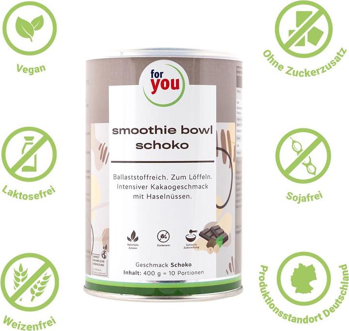 Produktbild For You smoothie bowl schoko (10 Stück, Pulver, 400 g)