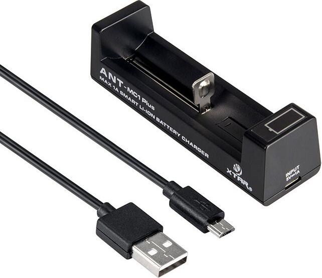 Produktbild Xtar MC1P Micro USB Ladegerät, Li-Ion, 1 slot, Display (1 Stk., 18650, Ladegerät inkl. Akku)