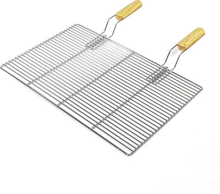 Immagine prodotto Wiltec BBQ Grillrost Eckig 67x40cm Edelstahl Grillgitter Handgriffe Gasgrill Kugelgrill