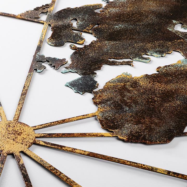 Actual product image Wallxpert Metal World Map (120 x 60 cm)