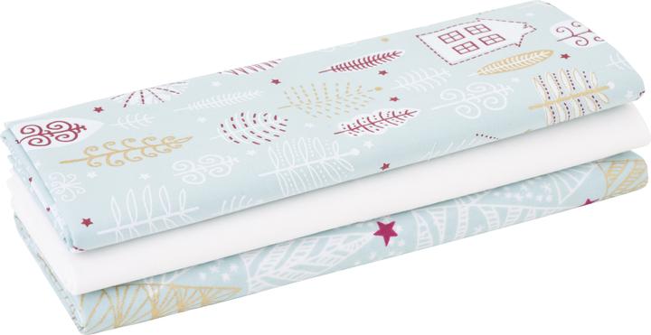 Image du produit BeaLena Lot de 3 tissus "Frozen Winter", 3 motifs de 50 x 70 cm chacun
