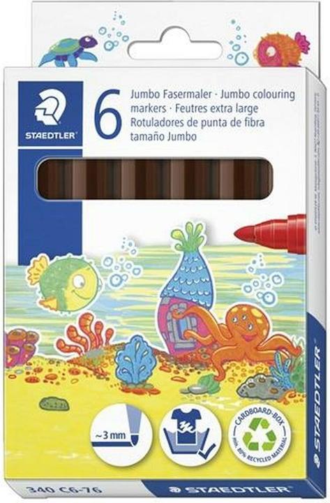 Actual product image Staedtler Felt-tip pens Noris Club Brown (6 pieces) (Brown, 6 x)