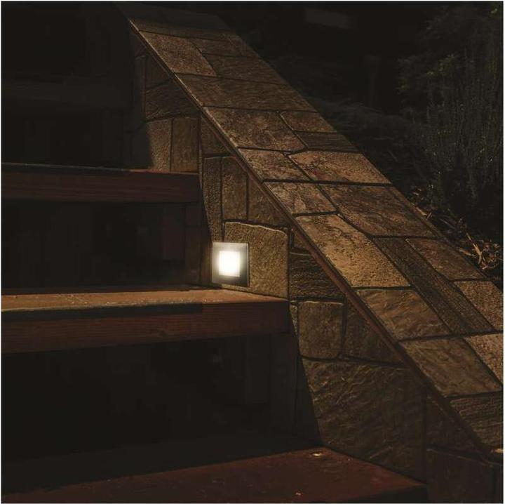 Image du produit Emos Luminaire LED pour escalier - encastré 80×80, 1,5W blanc chaud IP65 (65 lm)