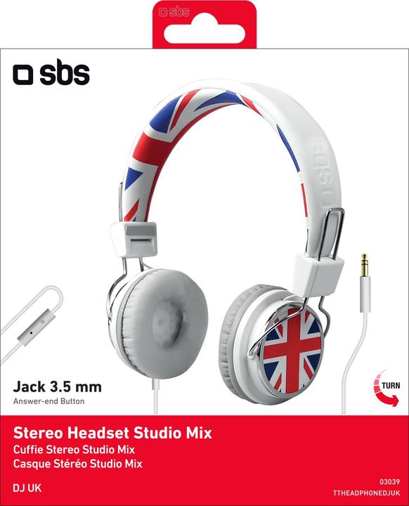 Produktbild SBS Stereokopfhörer Studio Mix DJ (Kabelgebunden)