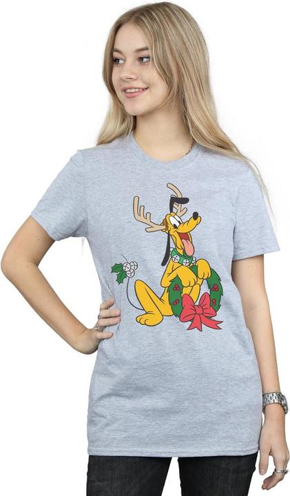Immagine prodotto Disney Pluto Christmas Reindeer Maglietta Ampia Donna (XL)