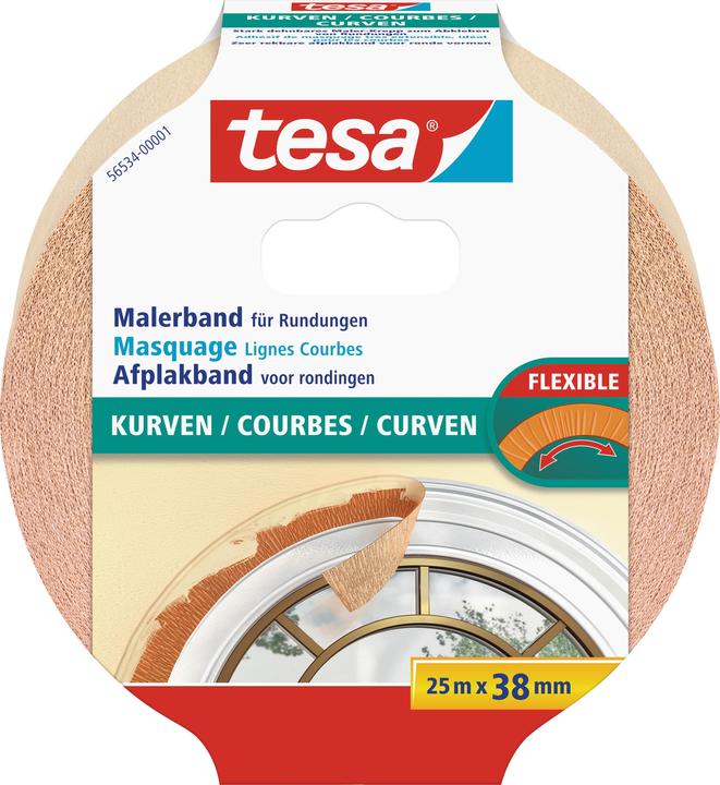 Actual product image tesa Painter's tape for curves, curve tape (38 mm)