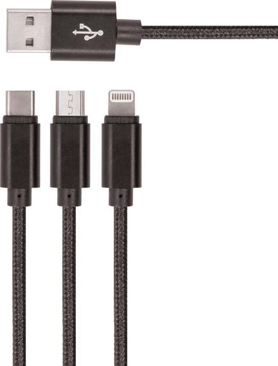 Image du produit Setty USB Typ A – USB C, Lightning, Micro USB (1 m, USB 3.0, USB 3.2 Gen 2, USB 2.0, USB 3.1, USB 3.2 Gen 2x2, USB 3.2 Gen 1)