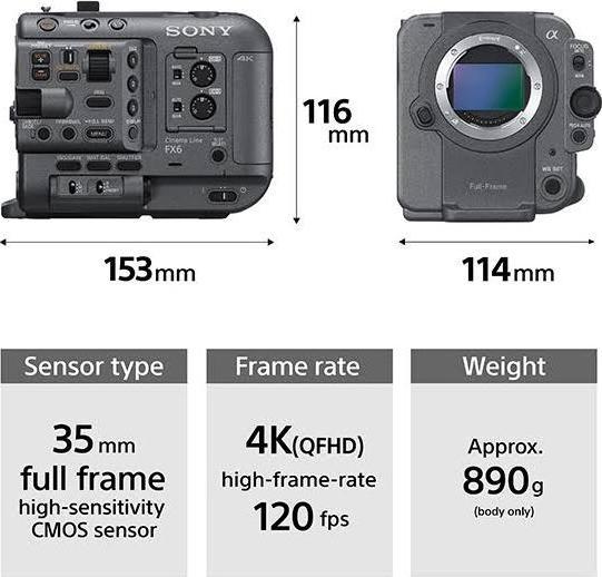 Image du produit Sony Cinema Line FX6 (10.20 Mpx, 60p)