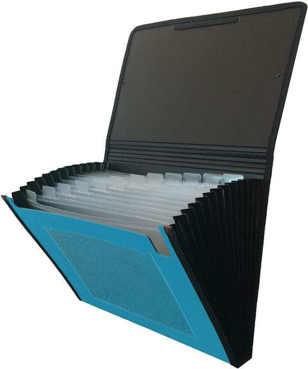 Actual product image Kolma Fan folder A4 superstrong 12 tabs blue (A4, 1 x)
