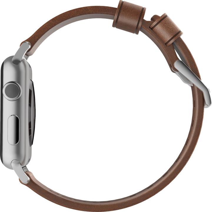 Immagine prodotto Nomad Cinturino del connettore moderno (44 mm, Cuoio, Acciaio inossidabile)
