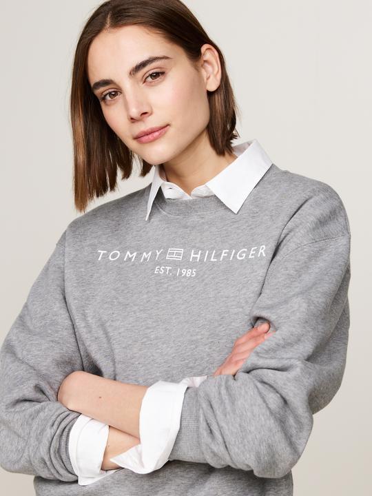 Image du produit Tommy Hilfiger Regular Sweatshirt Dames - Grijs - Maat S (S)