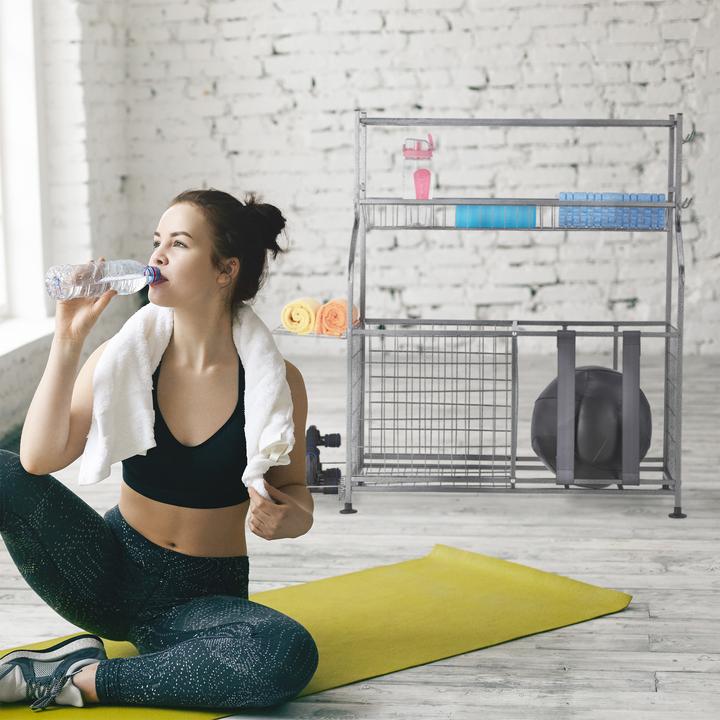 Actual product image Relaxdays Sports equipment storage