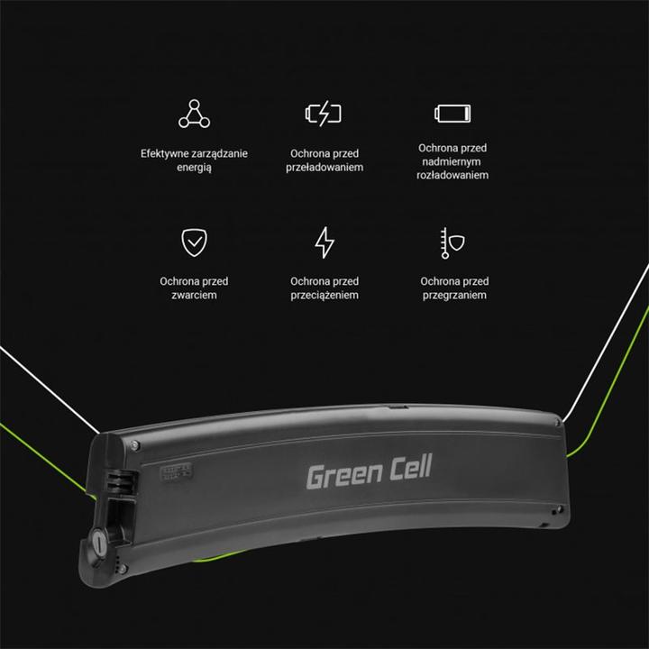Immagine prodotto GreenCell eBike 36V 7,8Ah E-Bike Li-Ion tipo telaio con caricatore - 7.800 mAh (281 Wh, Batteria E-Bike)