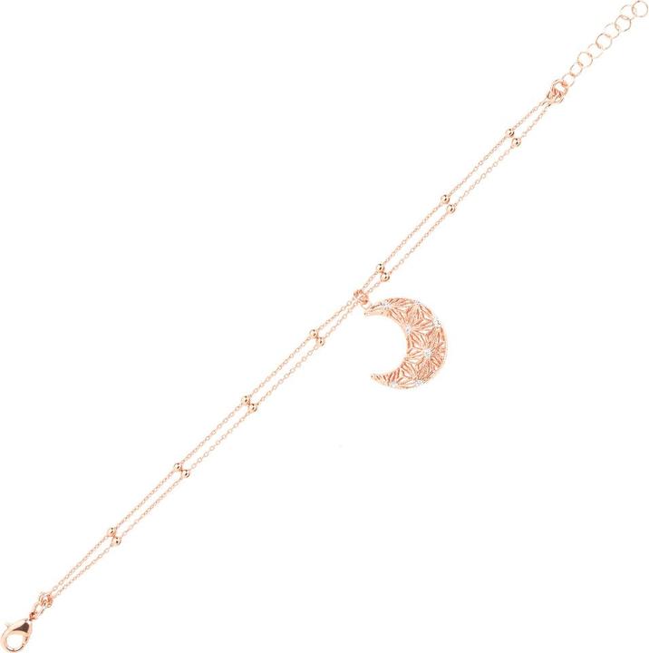 Image du produit Ottaviani Bracelet en bronze plaqué rhodium avec paillettes d'argent (Bronze)