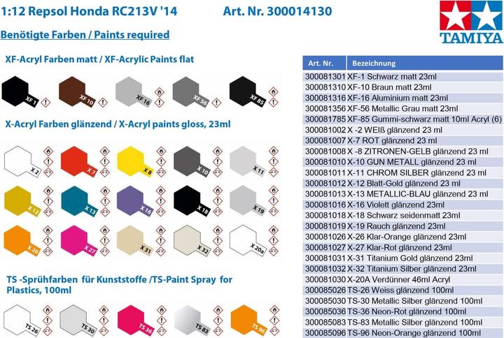 Immagine prodotto Tamiya Repsol Honda RC213V 2014