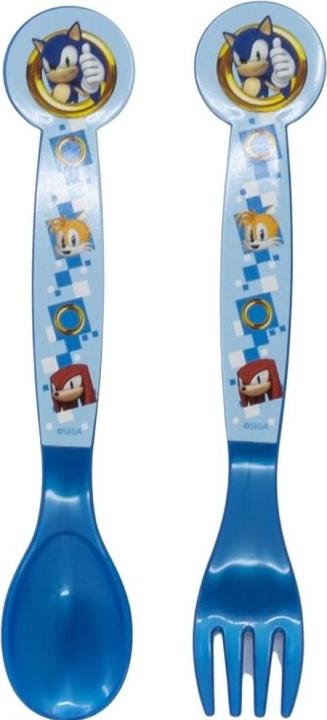 Actual product image Tinisu Sonic the Hedgehog plastic cutlery set - 2 pieces