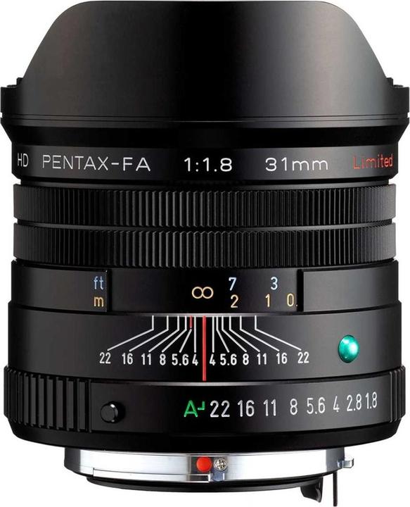 Pentax HD FA 31mm f/1.8 Limited (Pentax K, Plein format)