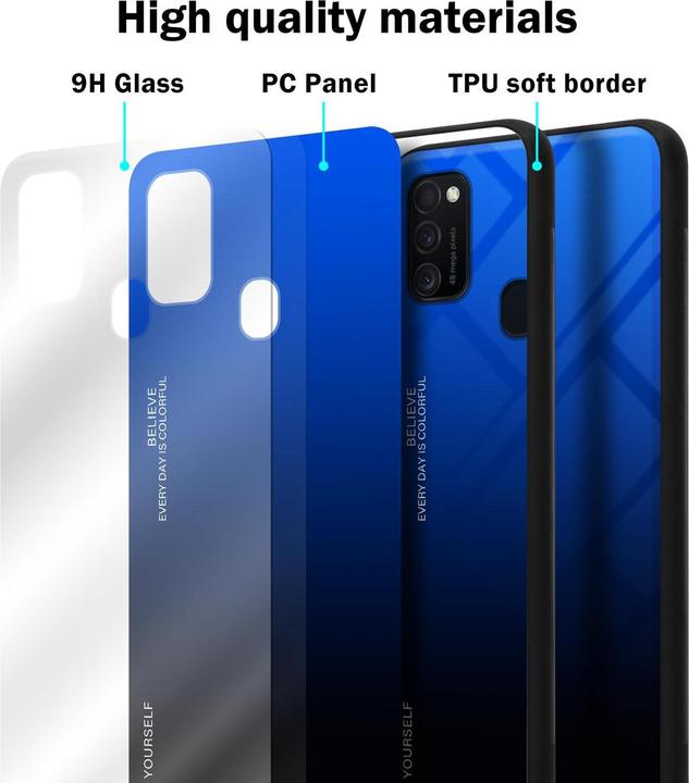 Actual product image Cadorabo TPU 2 colors glass cover (Samsung Galaxy M30s, Samsung Galaxy M21)