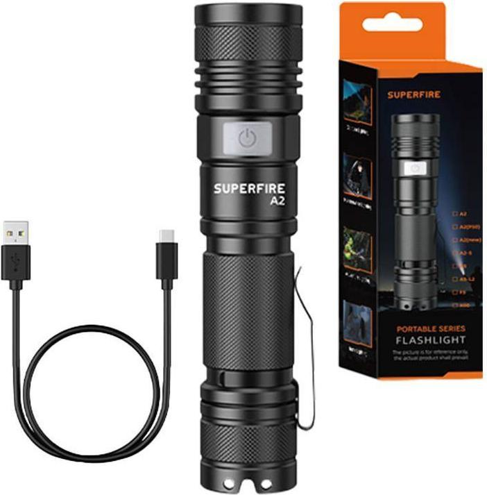 Produktbild Superfire Flashlight A2, 650lm, USB (650 lm)
