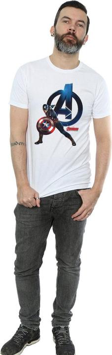 Actual product image Mens Captain America Pose T-Shirt (M)