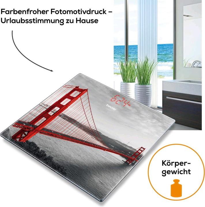 Actual product image Beurer Glass scale GS 215 San Francisco (180 kg)