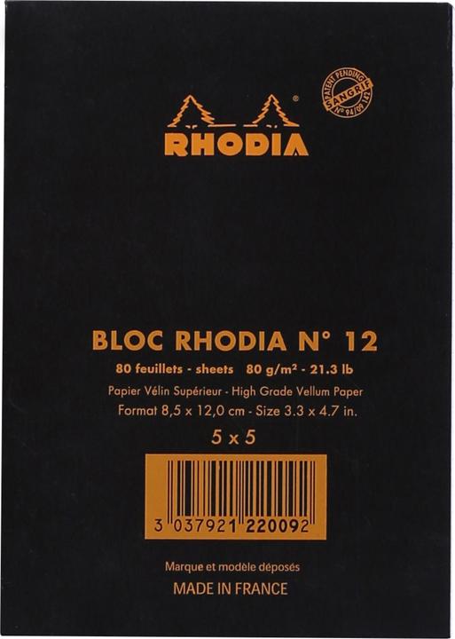 Produktbild Rhodia Blöcke geheftet 80g Basics (A1, Kariert, Weicher Einband)