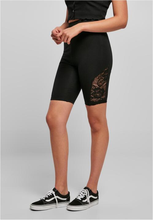 Actual product image Urban Classics Ladies High Waist Lace Inset Cycle Shorts - 16956 (XS)