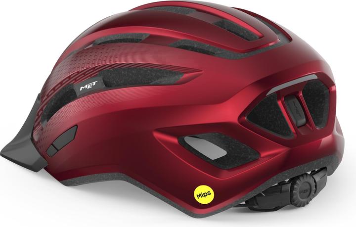 Immagine prodotto MET Casco Downtown Mips, Rosso, Lucido, S/M (52 - 58 cm)