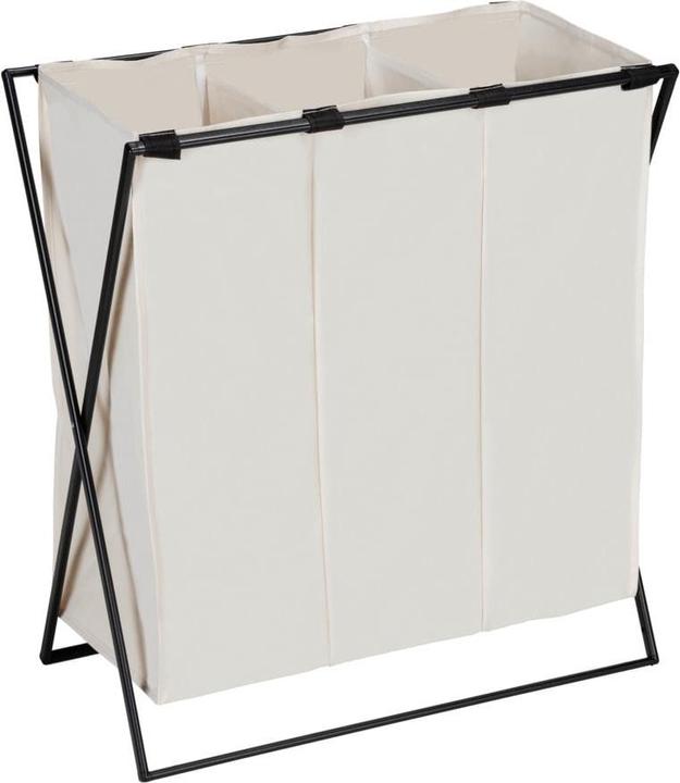 Actual product image Wenko Laundry collector Mod. Trio XL Beige with three compartments