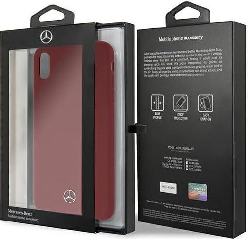Produktbild Mercedes MEHCI65SILRE iPhone Xs Max red / red solid silicone line (Apple iPhone XS Max)