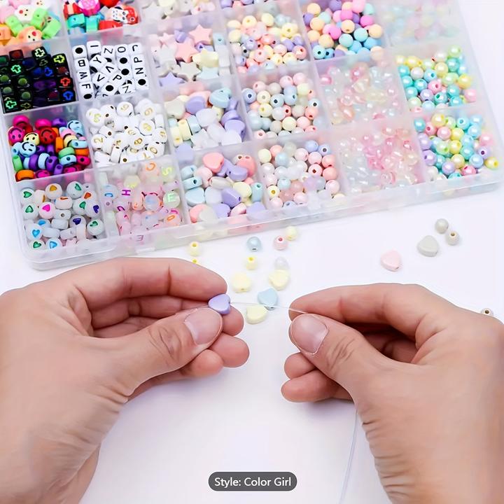 Actual product image Activity Board 1pc 800pcs Hot Selling Bunte Glitter Farbe Perlen Zubehör Brief Zubehör Schmuck DIY Set