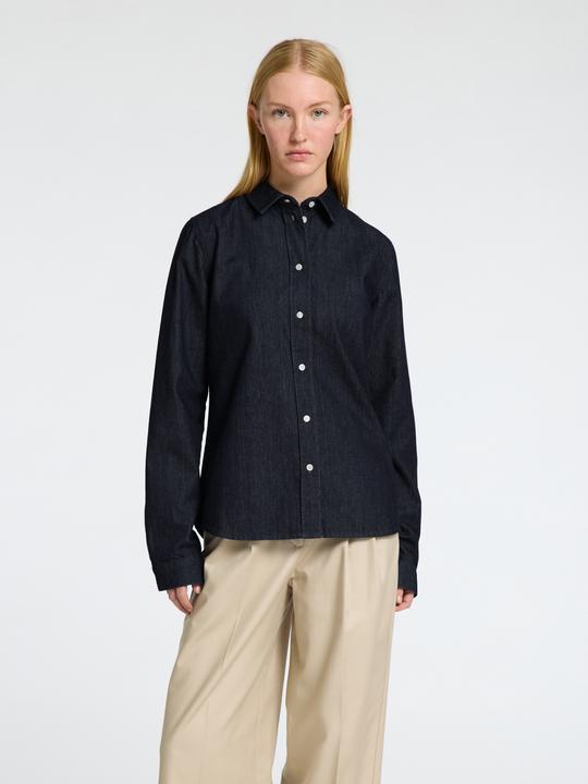 Actual product image Selected Femme Body-hugging long-sleeved denim shirt (38)
