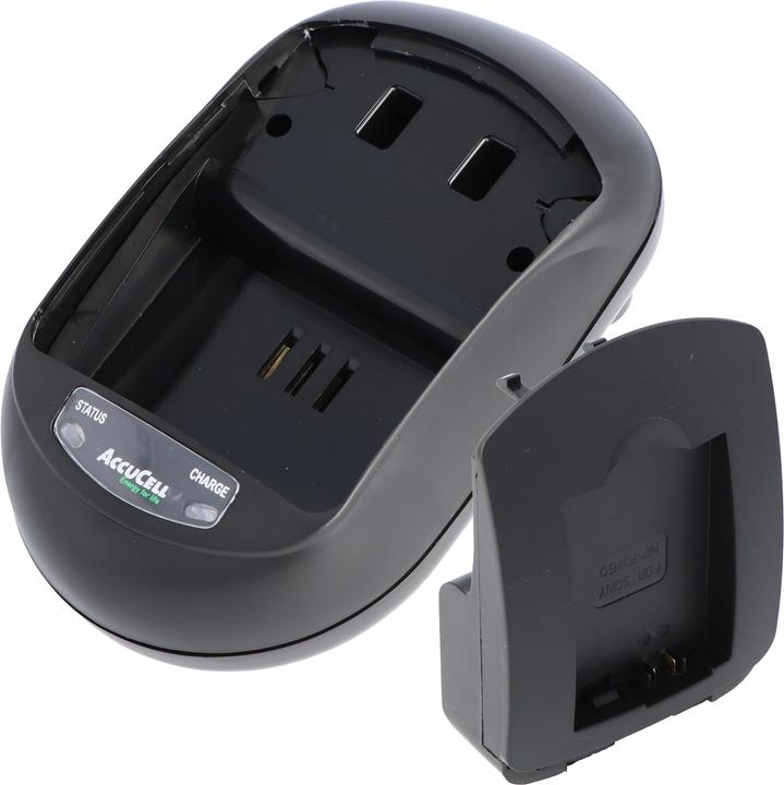 Actual product image AccuCell Quick charger suitable for Sony NEX-3, NEX-5 battery NP-FW50 (Charger)
