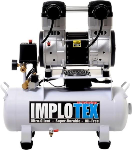 Produktbild Implotex - Flüsterkompressor 1500W, 2PS, 18L - Silent Druckluftkompressor, 60dB leise, ölfrei inkl. (8 Bar, 18 l)