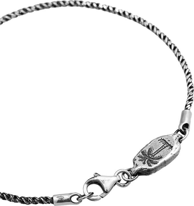 Produktbild Haze & Glory Armband Herren Kordelkette - Paradise 925 Silber oxidiert (23 cm, 925er Sterling Silber)