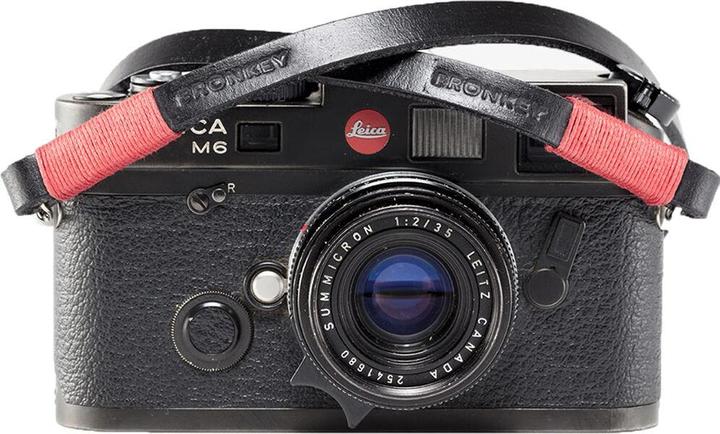 Actual product image Bronkey Tokyo 101 - Schwarz & Rot, 95 cm Leather strap, 95 cm