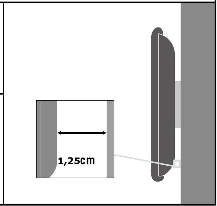 Image du produit Techly support mural fixe (Mur, 37", 35 kg)