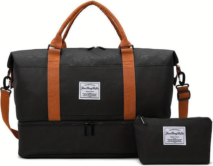 Produktbild Only-Bags.Store 2tlg. Reisetaschenset mit Kulturbeutel, grosse Kapazität Crossbody Weekender Overnight Bag (55 l)