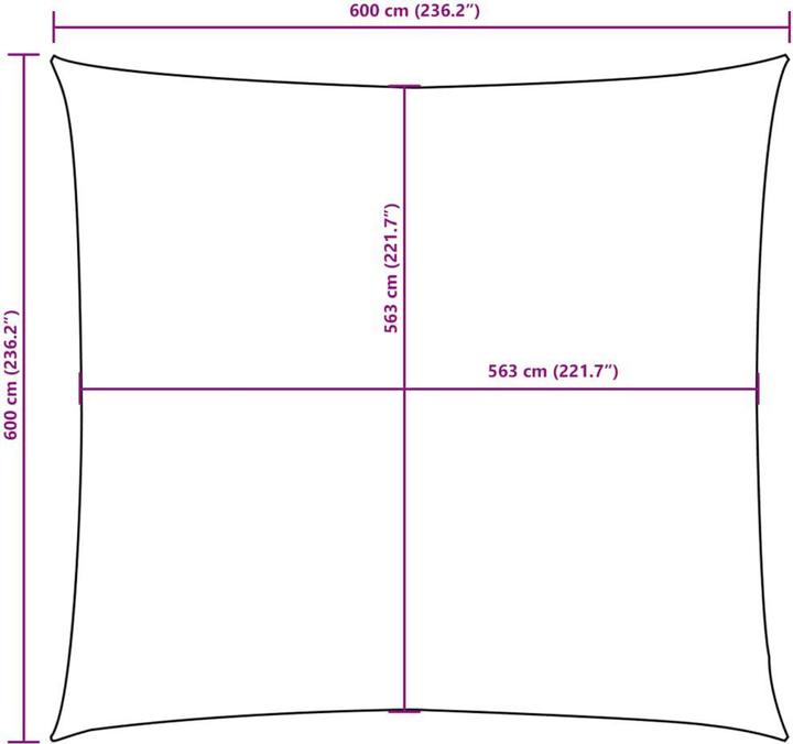 Actual product image VidaXL Sonnensegel (600 x 600 cm)