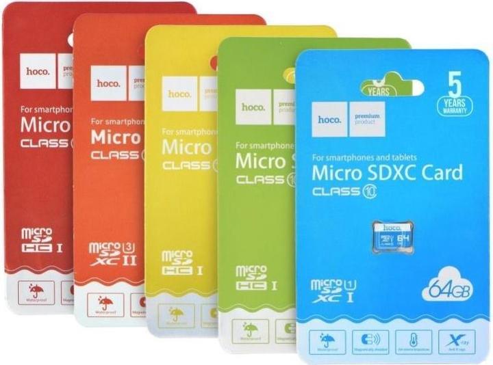 Immagine prodotto Hoco Schede di memoria Scheda di memoria microSD 64GB classe 10 (64 GB, microSD, U1, UHS-I)