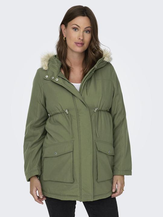 Produktbild Only Maternity Kapuze mit abnehmbarem Kunstfell-Rand Maternity Parka Langer Parka (M)