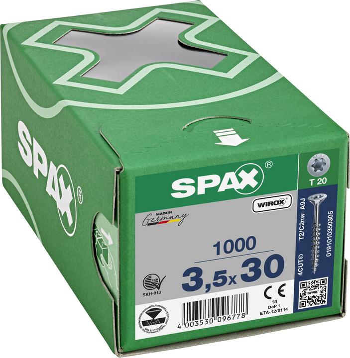 Immagine prodotto Spax Viti per truciolare SK T15 3,5x30 mm (1000 Viti per pezzo)