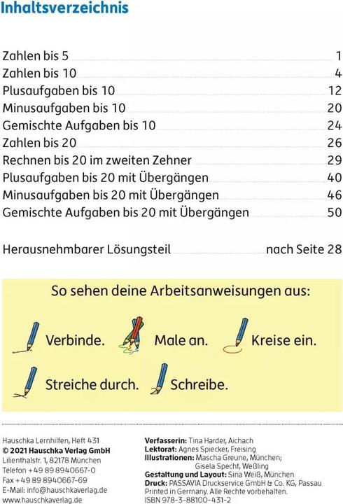 Image du produit Mein Übungsheft Rechnen - 1. Klasse, A5-Heft (Allemand, Masha Greune, Tina Harder, 2021)
