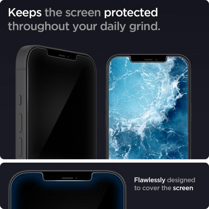 Image du produit Spigen Verre trempé JEU DE VERRE.TR ANTIBLUE IPHONE 12 MINI (1 pièce(s), Apple iPhone 12 mini)