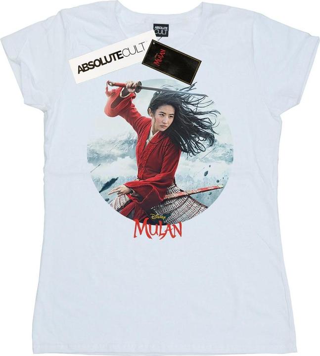 Actual product image Disney Womens/Ladies Mulan Movie Sword Poster Cotton T-Shirt (XXL)