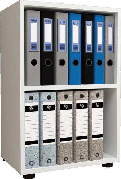Immagine prodotto VCM Scaffale da ufficio in legno Scaffale per cartelle e libri Libreria Ulas 2f (49 x 32 x 74 cm)