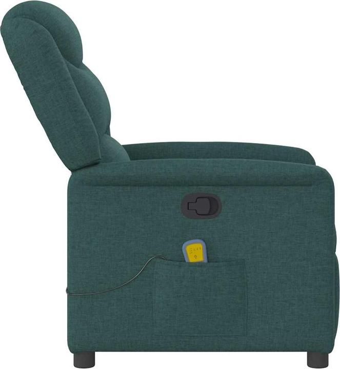 Actual product image VidaXL Massage armchair Dark green fabric Massage TV armchair